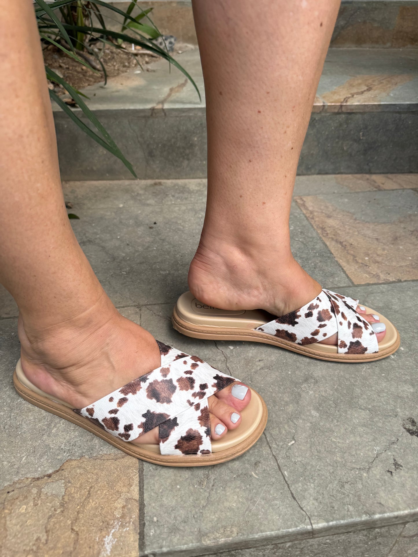 SANDALIAS COW PRINT