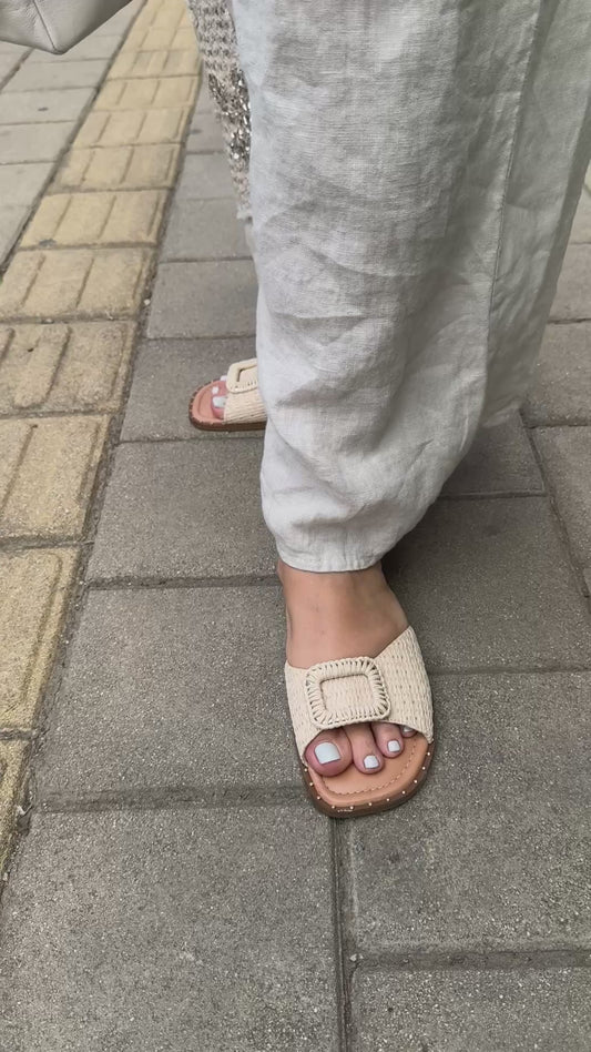 SANDALIAS YUTE PLANAS